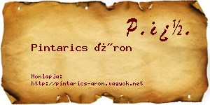Pintarics Áron névjegykártya